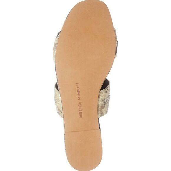 NWOB Rebecca Minkoff US 6.5 Marciann Snake Embossed Slide Sandal $148 - Picture 5 of 5